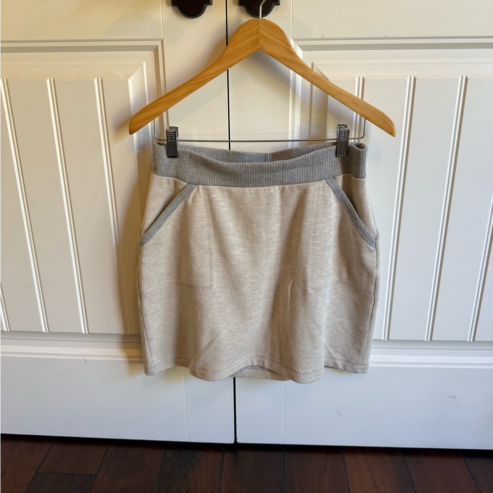 Toad&Co Light Gray Ribbed Skirt